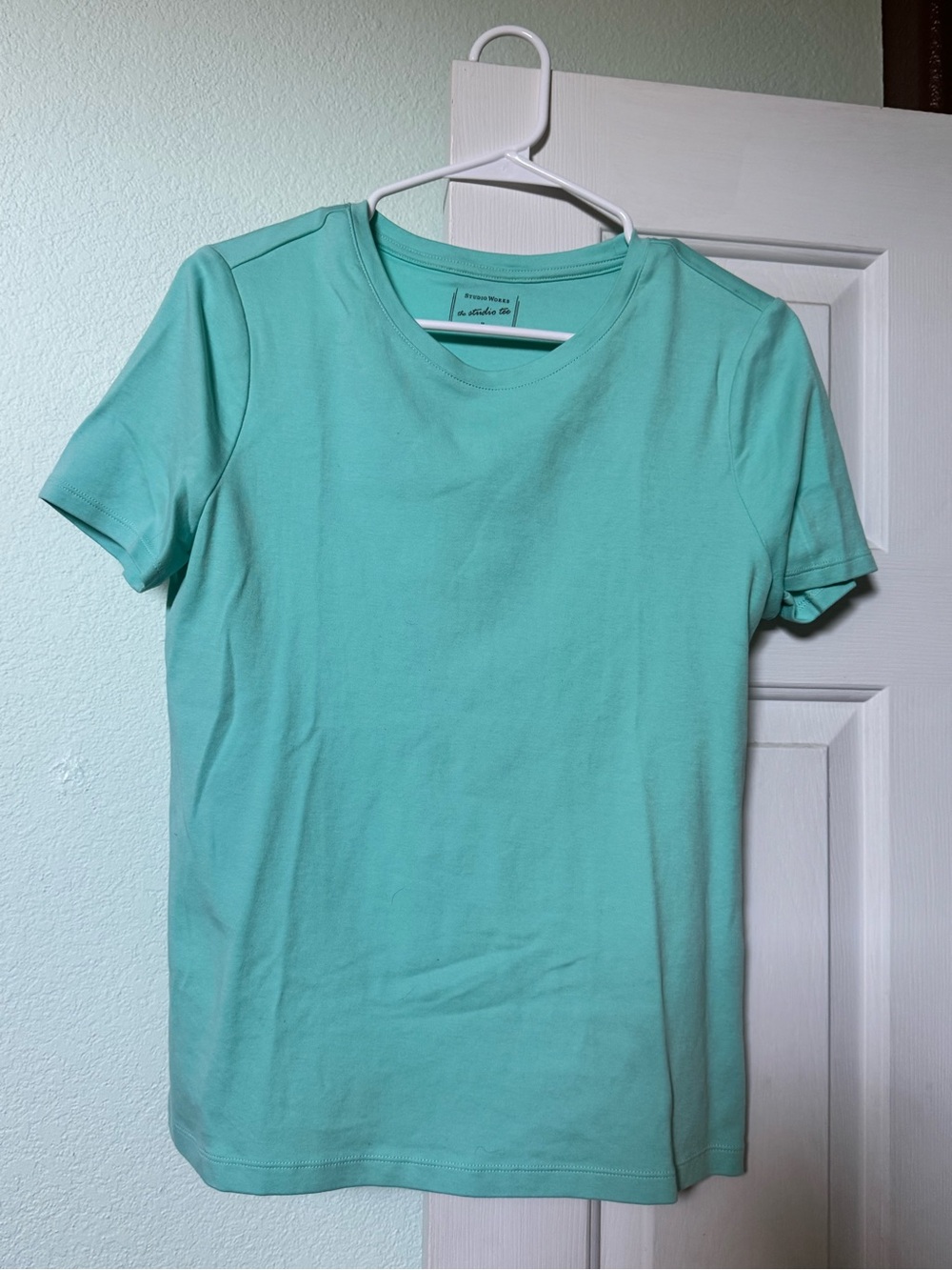 Studio Works Short Sleeve Crewneck Tee in Mint Green